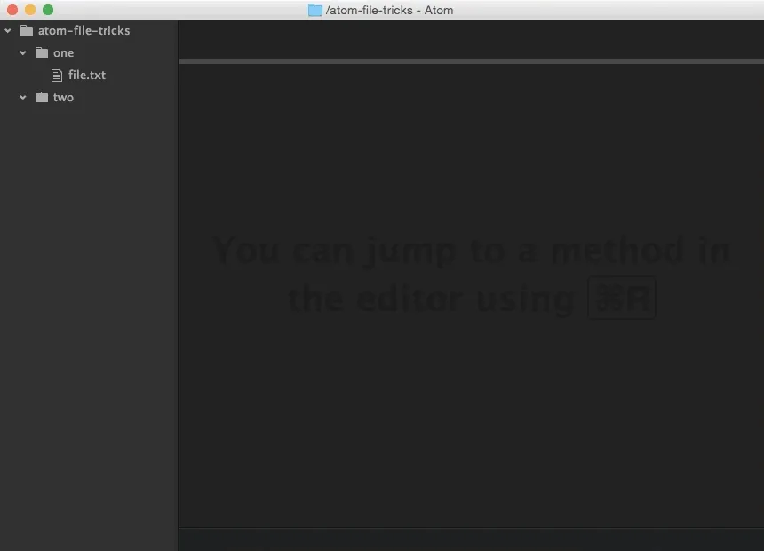 Using Atom to move a file